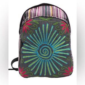 Hand Embroidery Boho Backpack